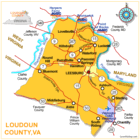 Loudoun County map where Leesburg is the County Seat.  Copyright 2006 Lenn Harley