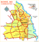 Bowie MD in Prince George's County.  Popular community with good shopping and large residential areas.  Copyright 2007 Lenn Harley
