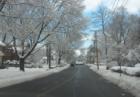 Looking down Everett Street from Cambridge St in Winchester, MA