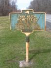 Historic marker in front of the Van Alen homestead.