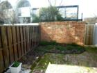 A typical yard at a River Park townhouse.