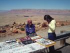 a local selling her goods