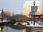 Walking bridge over Carroll Creek in downtown Frederick