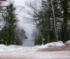 The Griggs approach to the ice road, on the Madeline Island side