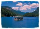 Lake Lure, NC. where Last of the Mohicans and Dirty Dancing were filmed. Take a tour by boat of the lake.