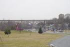 Center City Allentown, Martin Luther King Blvd.  view of our 8th Street Bridge in the Distance and one of the many Art pieces on display in our community grounds areas.