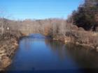 The Tuckasegee River, "Tuck", as it flows into Cullowhee.  