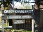 Community sign of the Chevy Chase Crest Condominum of Silver spring Md 20910, along East West Hwy.