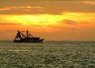 Ship at Sea off Venice Beach