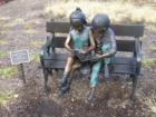 Sculpture on the grounds of the Holly Springs Library.