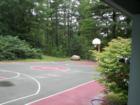 outside basketball and tennis courts 