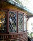 Detail of a leaded glass window - Warwick Road