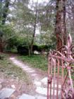 Gate to wooded path, Warwick Road