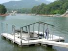 A Satisfied Client with his New Dock and Boat on Lake Chatuge.