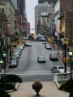 Looking south down North Charles Street from Mt Vernon Square.
