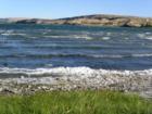 Notice the foam on the shore. Its whips up on windy days because of the high mineral content of the water.