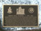 Liberty Hall Marker, George Washinton saved the school from bankruptcy in 1796 when he gave them a gift of $50,000 in James River Canal stock