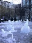Fanciful ice sculptures in front of the Saint Paul Hotel, Rice Park