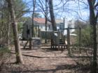Dumont Oaks consists of approximately 600 single family homes and townhomes laid out in a quiet suburban setting. The community has a real park-like feel. Here is a small community playset.