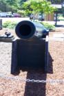 One of the cannons thats sites in front of the Fort Stevens Museum and store.