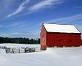 Historic red barn in Rollinsford NH
