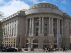 The Ronald Regan Building -most expensive federal building ever constructed.  Built in 1996.