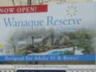 Sign on corner of Highland Ave and Ringwood Ave for The Wanaque Reserve Adult Community Complex.