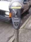 These are old parking meters that are old enough that it costs a penny for 12 minutes. The city decided to keep them and make the town have that old feel to it.