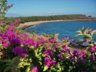 Manele Beach - a public beach on Lanai - taken from the grounds of the Four Seasons Resort Manele Bay