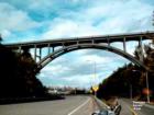 East 34th St. Bridge extending over SR 7 just prior to its convergence into I-705 leading into downtown Tacoma.