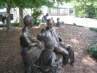 George Mitchell sculpture - depicting the founder and visionary of The Woodlands talking with children, his legacy.  Found just outside the Pavilion named to honor his wife, Cynthia Woods Mitchell.