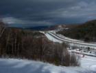 Looking up Route 89 from the lift going up Whaleback Mountain