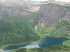 One of the many beautiful lakes in Glacier National Park.