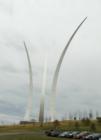 The Air Force Memorial Overlooks the Pentagon