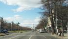 The Dome of the US Capitol looms in the distance of this quiet Capitol Hill Neighborhood