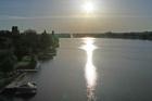 Early morning view of the lake.