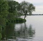 Moses Lake by the bike path.