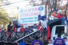 Little League Christmas parade float 2008