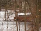 beautiful covered bridge on the nature trail