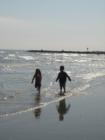 Playing at the beach.  This is what Galveston is all about.