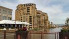 The Waterfront area, downtown Scottsdale, from the pedestrian bridge, overlooking the Arizona Canal