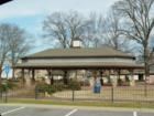 Searcy's Spring Park located behind the public library with walking track and pavillion.
