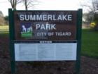 Summer Lake Park in the Summer Lake Neighborhood of Tigard, Oregon