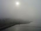 Sun trying to break through the fog at Newport 