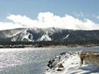 Photo taken from the Alpine Pedal Path looking at Big Bear Lake and Snow Summit Ski Resort.