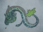 Beautiful sidewalk with mosaic tiles at Burns Court, Sarasota