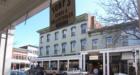 In Uptown Kingston you get a chance to see many lovely old building.  In this block you will find salons, a restaurant  and lunch shop.