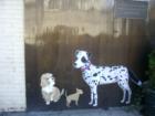 Want to adopt a dog or cat?  Here's the mural on the NYC animal shelter and adoption center