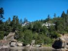 Homes perched above Chuckanut Bay