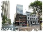 A little old and a little new Honolulu downtown buildings. Many old buildings are National Historic buildings.